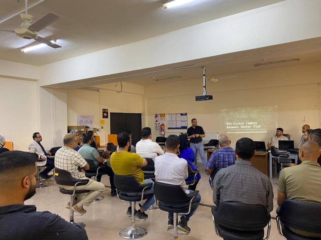 أقام قسم هندسة تقنيات العمارة والبناء بالتعاون مع معاونية الاعمار والمشاريع/ موقع كركوك ورشة علمية بعنوان: (مشروع تطوير وتحديث الحرم الجامعي للجامعة التقنية الشمالية/ موقع كركوك)